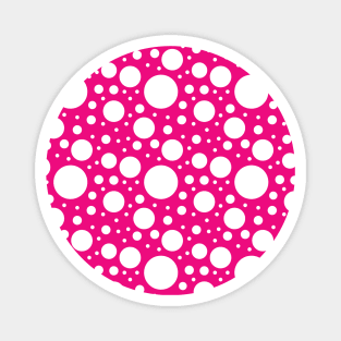 Pink and White Circle Seamless Pattern 020#002 Magnet